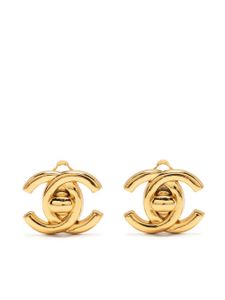 CHANEL Pre-Owned boucles d'oreilles à fermoir CC (1996)