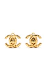 CHANEL Pre-Owned boucles d'oreilles à fermoir CC (1996) - thumbnail