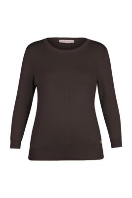 Luna 3/4 slv pullover - espresso - 13604