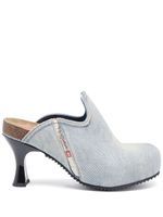 Diesel mules D-Woodstock W 80 mm en jean - Bleu - thumbnail