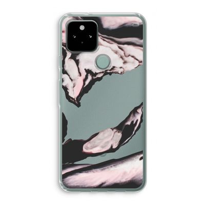 Roze stroom: Google Pixel 5 Transparant Hoesje