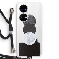 Marmeren cirkels: Huawei P50 Transparant Hoesje met koord