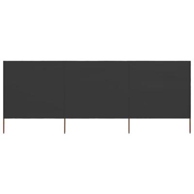 Windscherm 3-panelen 400x80 cm stof antraciet