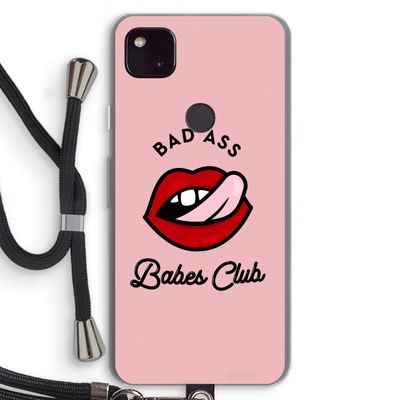 Badass Babes Club: Pixel 4a 5G Transparant Hoesje met koord