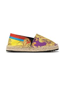 Versace Kids espadrilles à imprimé baroque - Violet