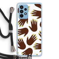 Hands dark: Samsung Galaxy A52 Transparant Hoesje met koord