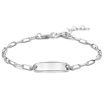 Armband Graveerplaatje 5 mm zilver 16-18 cm