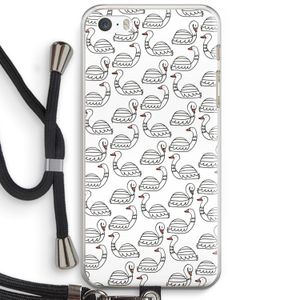 Zwanen: iPhone 5 / 5S / SE Transparant Hoesje met koord