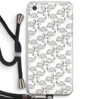 Zwanen: iPhone 5 / 5S / SE Transparant Hoesje met koord