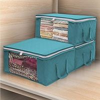 non woven stofdichte tas opvouwbare opbergtas quilt kast kleding afwerking doos opbergtas 49x36x21cm Lightinthebox - thumbnail