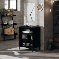 Dressoir 57x35x70 cm bewerkt hout zwart