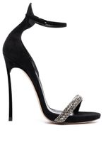 Casadei sandales Stratosphere 120 mm serties de cristaux - Noir