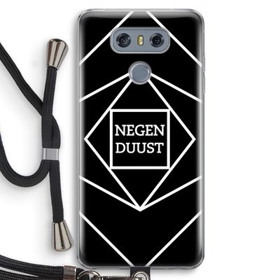 Negenduust geometrisch: LG G6 Transparant Hoesje met koord