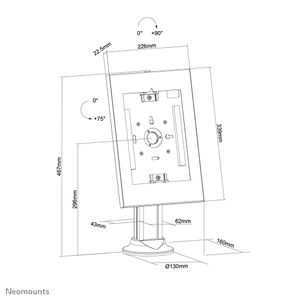 Neomounts DS15-640WH1 tablet houder