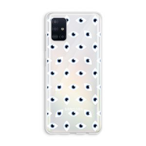 Eyes pattern: Galaxy A51 4G Transparant Hoesje