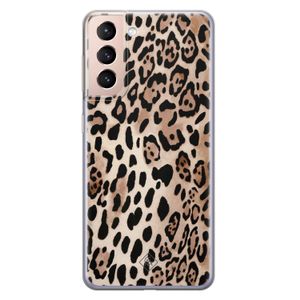 Samsung Galaxy S21 siliconen hoesje - Golden wildcat