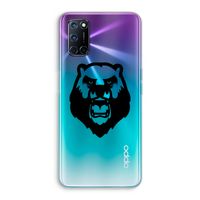 Angry Bear (black): Oppo A72 Transparant Hoesje