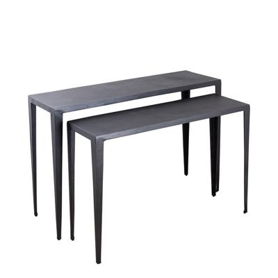 Rivva Black gegoten aluminium rechthoekige bijzettafel sv2