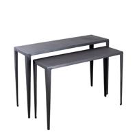 Rivva Black gegoten aluminium rechthoekige bijzettafel sv2