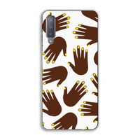 Hands dark: Samsung Galaxy A7 (2018) Transparant Hoesje