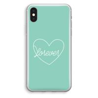 Forever heart pastel: iPhone XS Transparant Hoesje - thumbnail