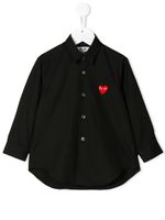 Comme Des Garçons Play Kids chemise à patch logo - Noir - thumbnail