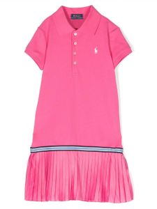 POLO RALPH LAUREN KIDS robe-polo à logo brodé - Rose