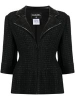 CHANEL Pre-Owned veste boutonnée en tweed - Noir