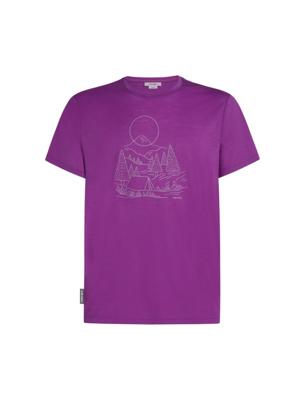 Icebreaker 150 Tech Lite III SS Sunset Camp T-shirt Heren Passion L