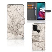 Motorola Moto G10 | G20 | G30 | Bookcase | Marmer Beige