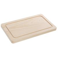 Snijplank blank hout - met sapgeul - 40 x 21 x 2 cm - keuken serveerplanken/broodplanken