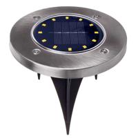 Maclean IP44 tuinschijnwerper op zonne-energie, 12 LED SMD, 4000K, Ni-MH 600 mAh, 0,7W, MCE318