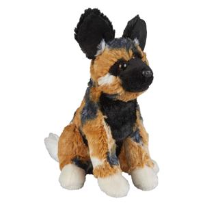 Ravensden Pluche knuffel dier - Afrikaanse wilde Hond - 18 cm - wilde dieren knuffel