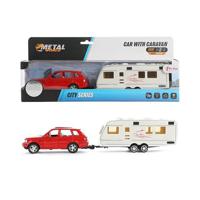 Toi-Toys Auto Pull Back met Caravan 1:48 - thumbnail