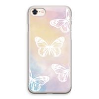 White butterfly: iPhone 8 Transparant Hoesje