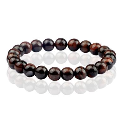 Natuursteen Armband met 8mm Kralen Memphis - Red Tiger Eye