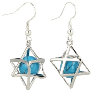 Oorbellen Howliet Blauw (gekleurd) Merkabah