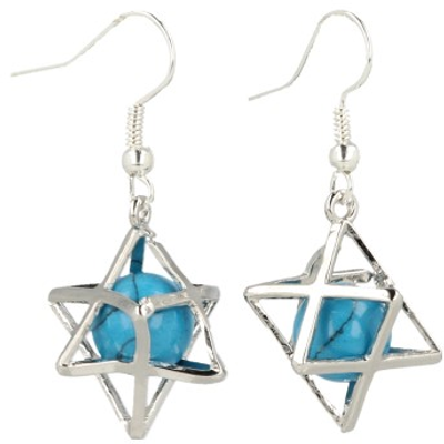 Oorbellen Howliet Blauw (gekleurd) Merkabah