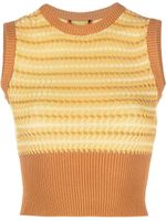 Eckhaus Latta débardeur Cobra en maille à motif zigzag - Orange