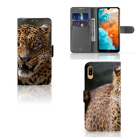 Huawei Y6 (2019) Telefoonhoesje met Pasjes Luipaard