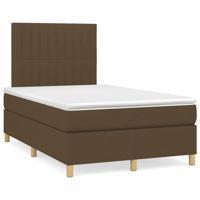 Boxspring met matras stof donkerbruin 120x190 cm Boxspring met matras stof donkerbruin 120x190 cm