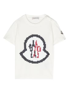 Moncler Enfant t-shirt en coton à logo imprimé - Blanc