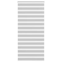 VidaXL Zebra rolgordijn 115x200 cm stofbreedte 110,9 cm lichtgrijs