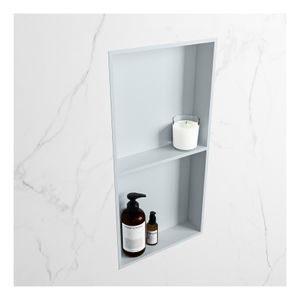 Wandnis Solid Surface Easy | In- en opbouw | 30x60x8 cm | 2 vakken | Clay