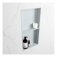 Wandnis Solid Surface Easy | In- en opbouw | 30x60x8 cm | 2 vakken | Clay