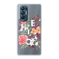 Hello in flowers: Oppo Find X3 Neo Transparant Hoesje