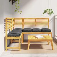 Palletkussen voor zitting 6 pcs Zwart 40 x 40 x 8 cm