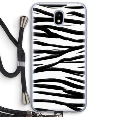 Zebra pattern: Samsung Galaxy J5 (2017) Transparant Hoesje met koord