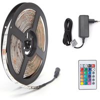 LED Strip Set - Aigi Stippi - 5 Meter - 5050-30 - RGB - Waterdicht IP65 - Afstandsbediening - 12V LED Strip Set - Aigi Stippi - 5 Meter - 5050-30 - RGB - Waterdicht IP65 - Afstandsbediening - 12V
