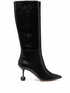 Aquazzura bottes à talon sculpté - Noir